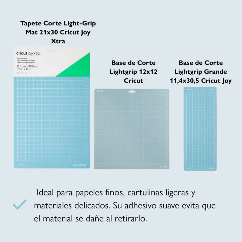 Tapetes Corte Lightgrip azul tienen un adhesivo suave, ideal para papeles finos, cartulinas y materiales delicados.