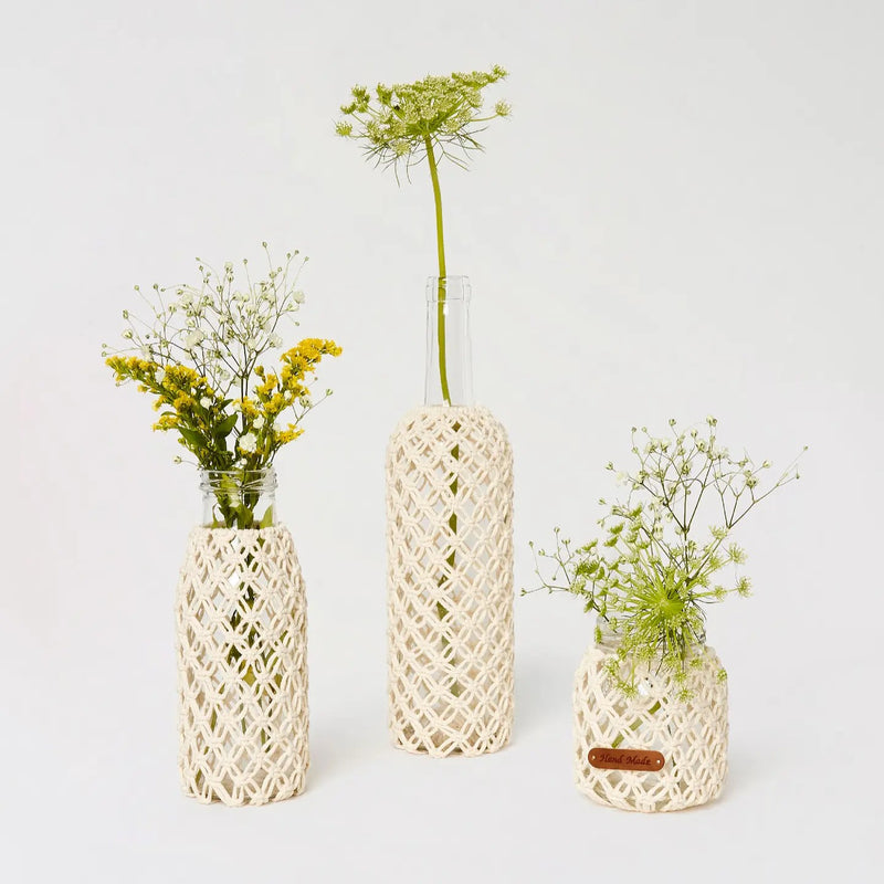 tarros decorativos de macramé kit decorativo