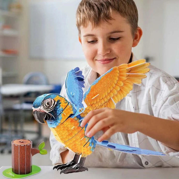 Maqueta 3D del Guacamayo Barba Azul 