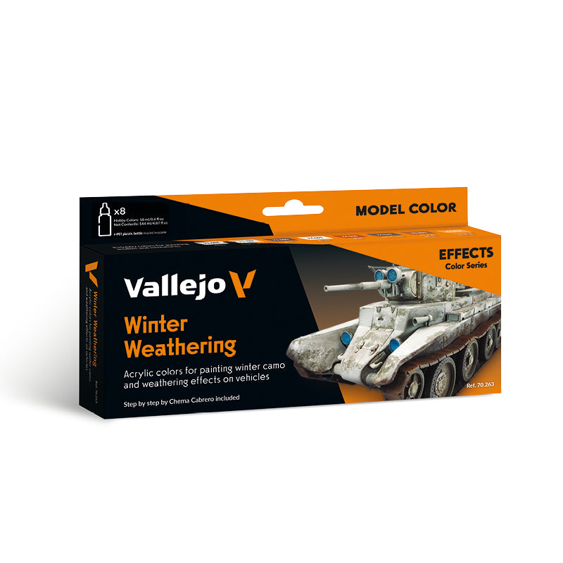set de acrilicos winter weathering vallejo model color