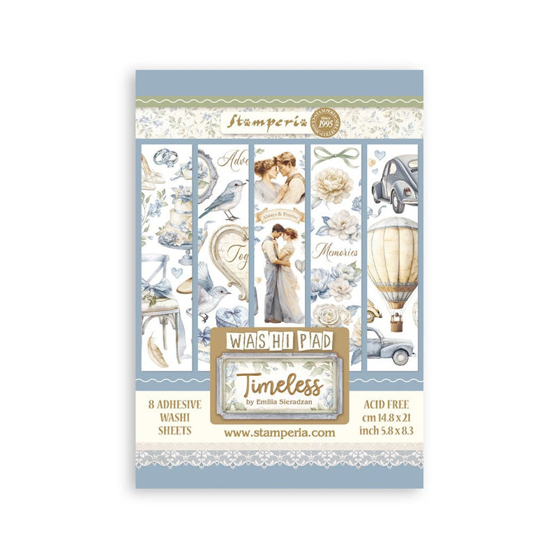 Bloco de notas Washi Pad 8 folhas A5 Timeless Stamperia