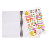cuaderno a rayas a5 con pegatinas legami