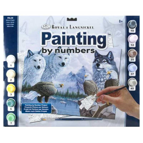 Set Pintar por Números ROYAL & LANGNICKEL Lobos - milbby tienda de manualidades bellas artes y scrap