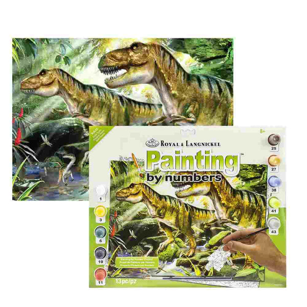 Set Pintar Por Números 13 Piezas Dinosaurios Royal & Langnickel