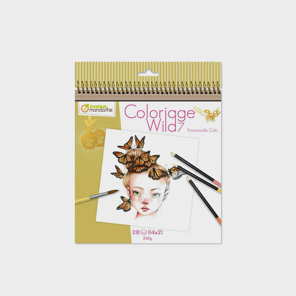 Cuaderno Colorear Coloriage Wild 7 Avenue Mandarine