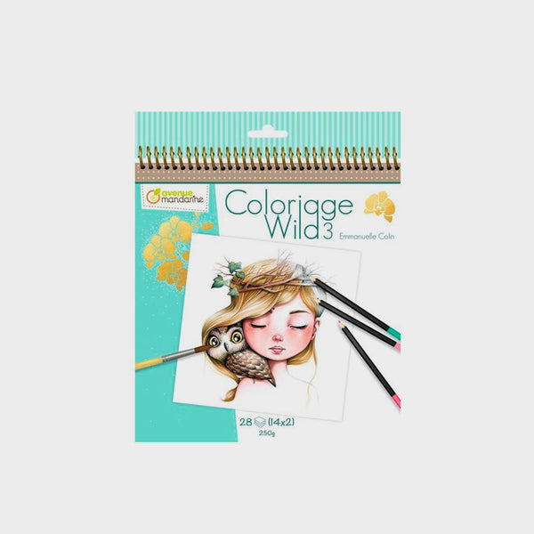 Cuaderno Colorear Coloriage Wild 3 Avenue Mandarine