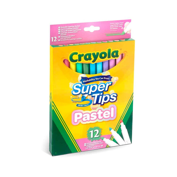 Set 12 Rotuladores Pastel Súper Punta Lavables Crayola