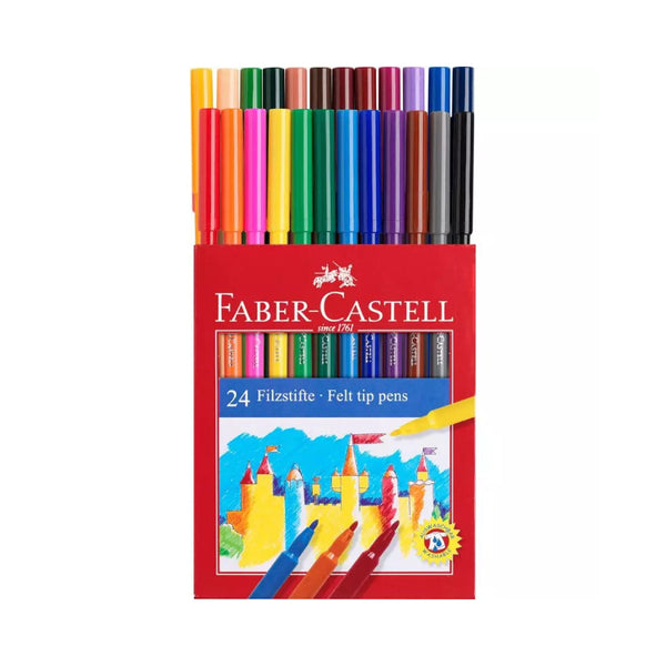 Estuche 24 Rotuladores Escolares Serie Roja Faber Castell (1)
