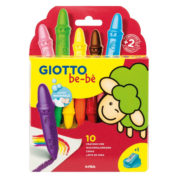 Caja 10 Ceras + Sacapuntas GIOTTO BE-BÈ