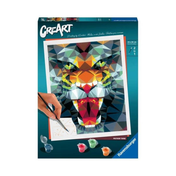 Pintar por Números Tigre Poligono
