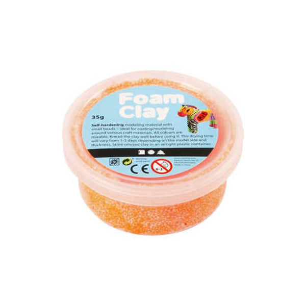 Pasta de Modelar Naranja Neón Foam Clay 35 gr