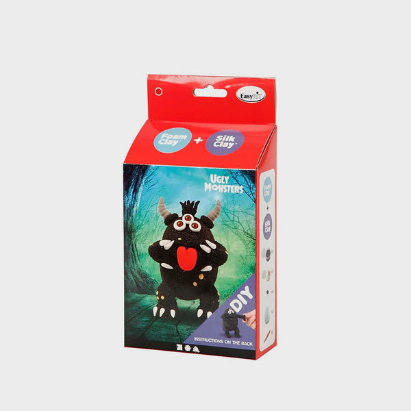 Kit de Moldear para Niños Monstruo Negro pasta Silk Clay + Foam Clay