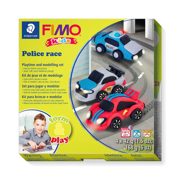 Kit Form & Play Monster Coches Policía Fimo Kids