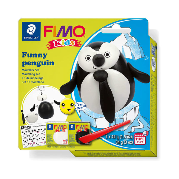 Kit Pasta de Modelar Funny Pingüino Fimo Kids