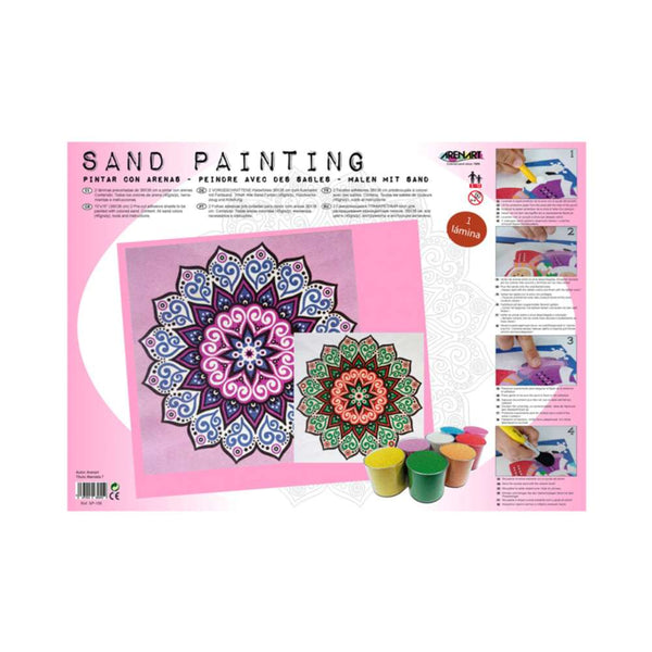 Kit Pintar con Arenas de Colores 'Mandalas 7' 38x38cm ARENART