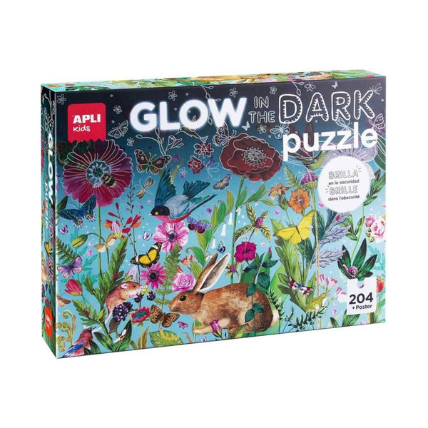 Puzzle 204 piezas Glow in the Dark Flores
