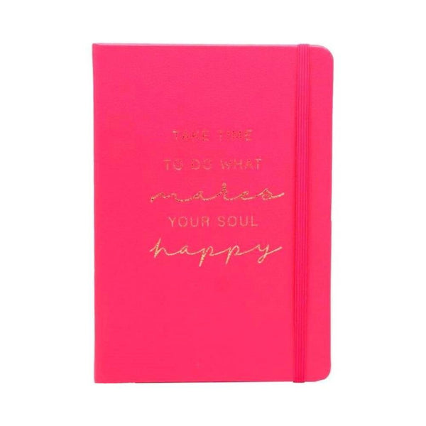 Libreta Rosa A5 Take Time To Do What Mares Your Soul Happy