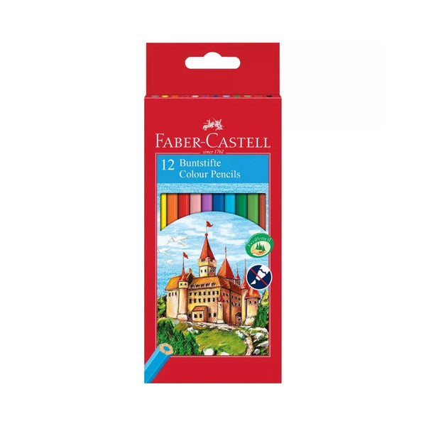 Caja Cartón 12 Lápices de Colores Serie Roja Faber Castell