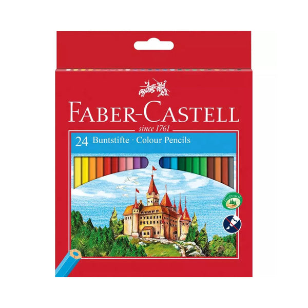 Caja Cartón 24 Lápices de Colores Serie Roja Faber Castell