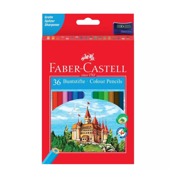 Caja Cartón 36 Lápices de Colores Serie Roja Faber Castell