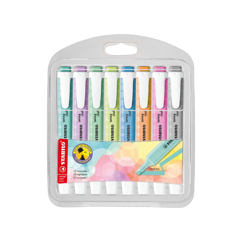 Set 8 Subrayadores Colores Pastel Swing Cool Stabilo