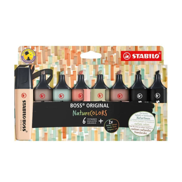 Set 8 Rotuladores Nature Colors Stabilo Boss