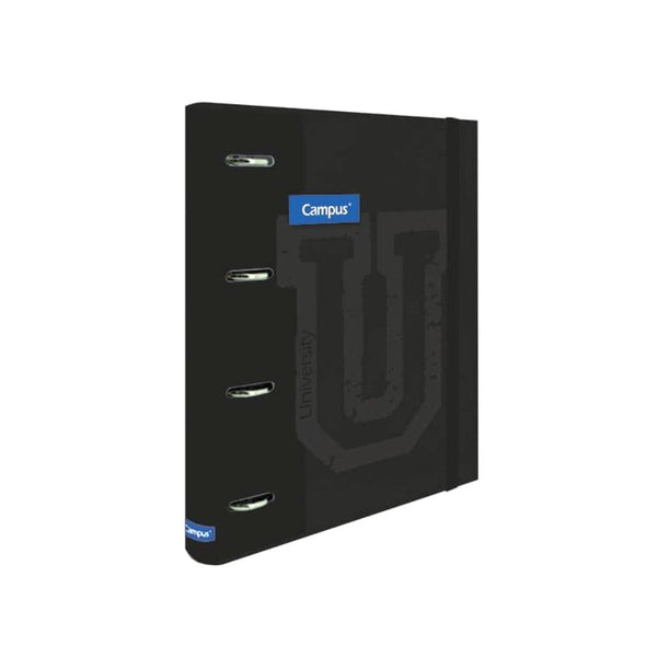 Carpeta A4 Campus Soft 4 Anillas Negro