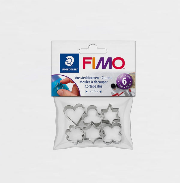 Cortadores Metal FIMO - Flores, Estrellas y Corazón