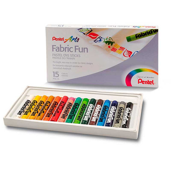 Set de 15 Ceras Pastel para Textil Pentel