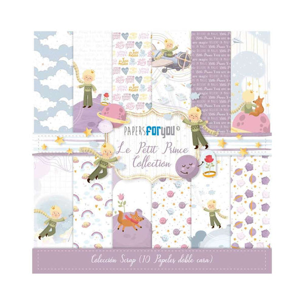 Set 10 Papeles Scrap Doble Cara 30x30 El Principito Papers For You
