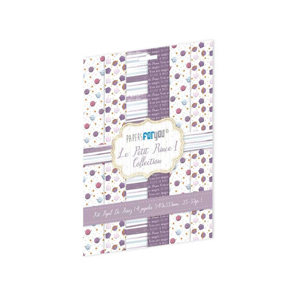 Set 4 Papeles Arroz 54x33 El Principito Planetas Papers For You