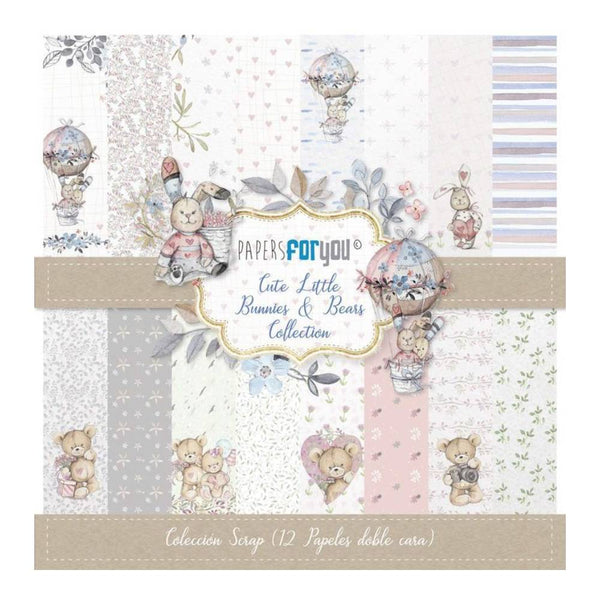 Set Papeles Scrap 30x30 Bunnies Papers For You