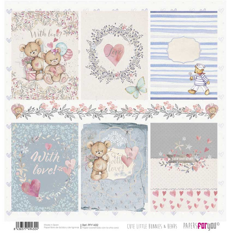 Set Papeles Scrap 30x30 Bunnies Papers For You (24)