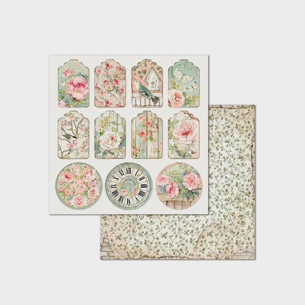 Set Papeles Scrap House of Roses 12x12" 10 Hojas Stamperia