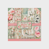 Set Papeles Scrap House of Roses 12x12" 10 Hojas Stamperia (1)