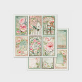 Set Papeles Scrap House of Roses 12x12" 10 Hojas Stamperia (4)