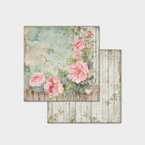 Set Papeles Scrap House of Roses 12x12" 10 Hojas Stamperia (5)