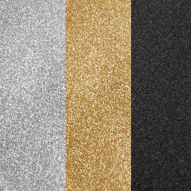 Set 3 Hojas Vinilo Textil Glitter Iron on 30,5x30,5 Basics Cricut (1)