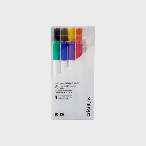 Set 8 Rotuladores Cricut Joy Acuarela + Pincel de Agua Cricut