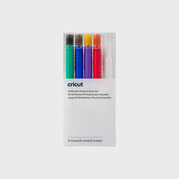 Conjunto de 8 marcadores de aquarela Cricut + pincel de água Cricut