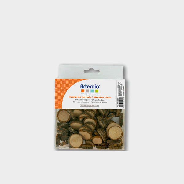 Discos de Madera 1,5cm-3cm diámetro Artemio