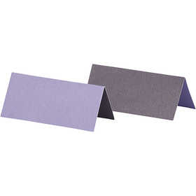 Set 25 Tarjetas Comensal 9x4cm 250g Violeta Oscuro