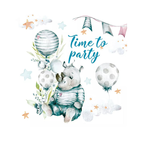 Pack 20 Servilletas 33x33cm Time To Party
