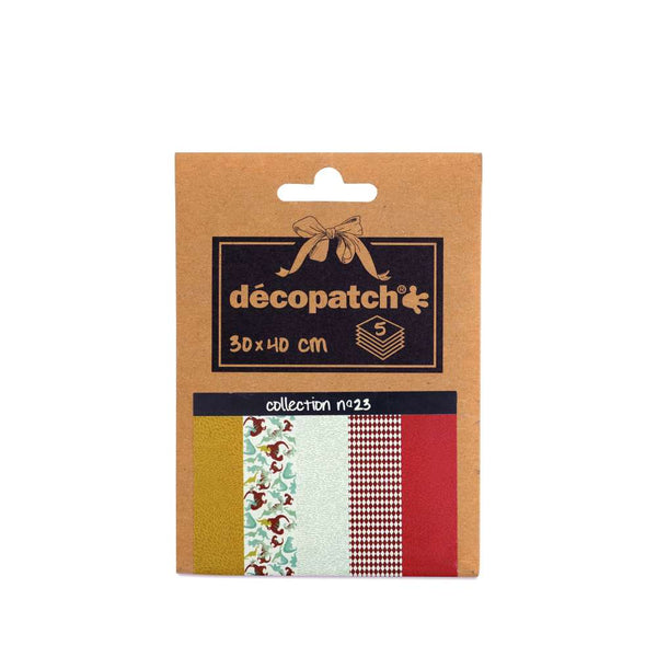 Set 5 Papeles Pocket Collection 23 30x40 Decopatch