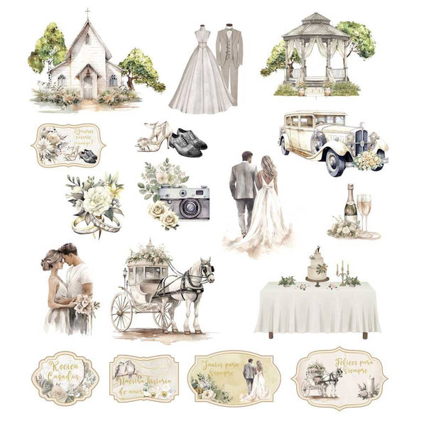 Set 17 Die Cuts Wedding Day Papers For You (1)