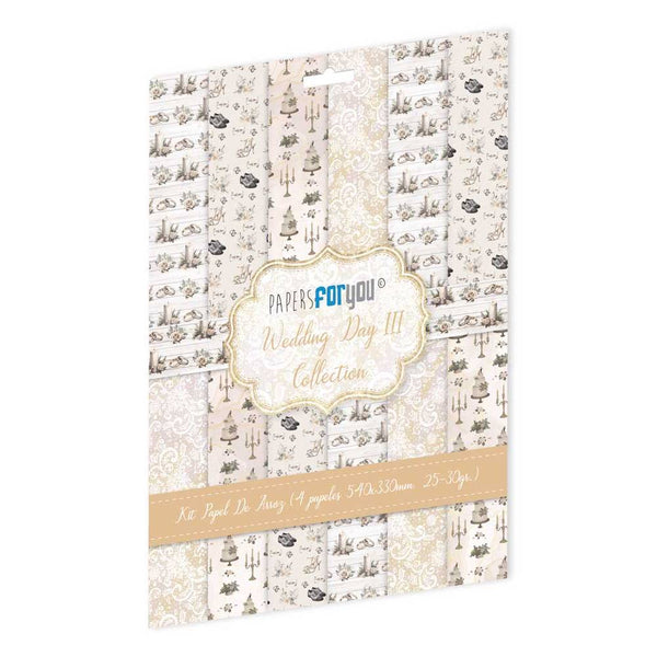 Set 4 Papeles Arroz 54x33 Wedding Day III Papers For You