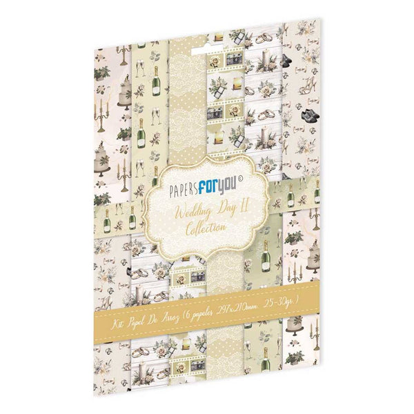 Set 6 Papeles Arroz 30x21 Wedding Day II Papers For You