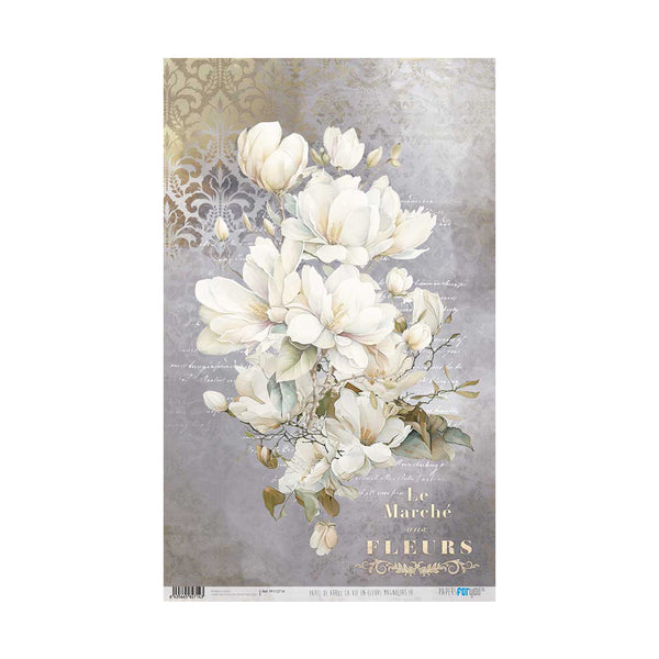 Papel Arroz 54x33 La Vie en Fleurs Magnolias IV
