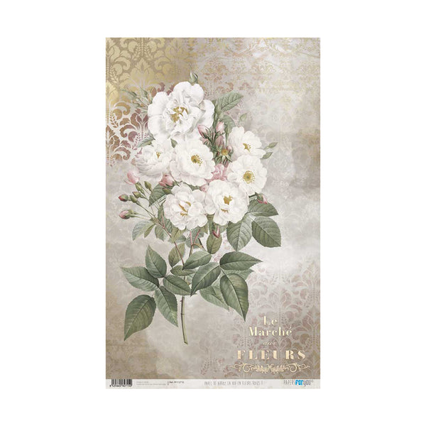 Papel Arroz 54x33 30g La Vie En Fleurs Roses I