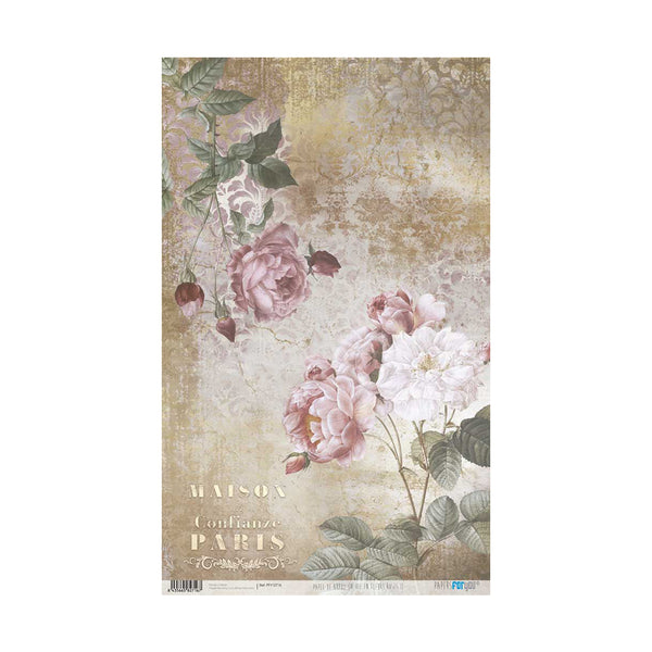 Papel Arroz 54x33 30g La Vie En Fleurs Roses II